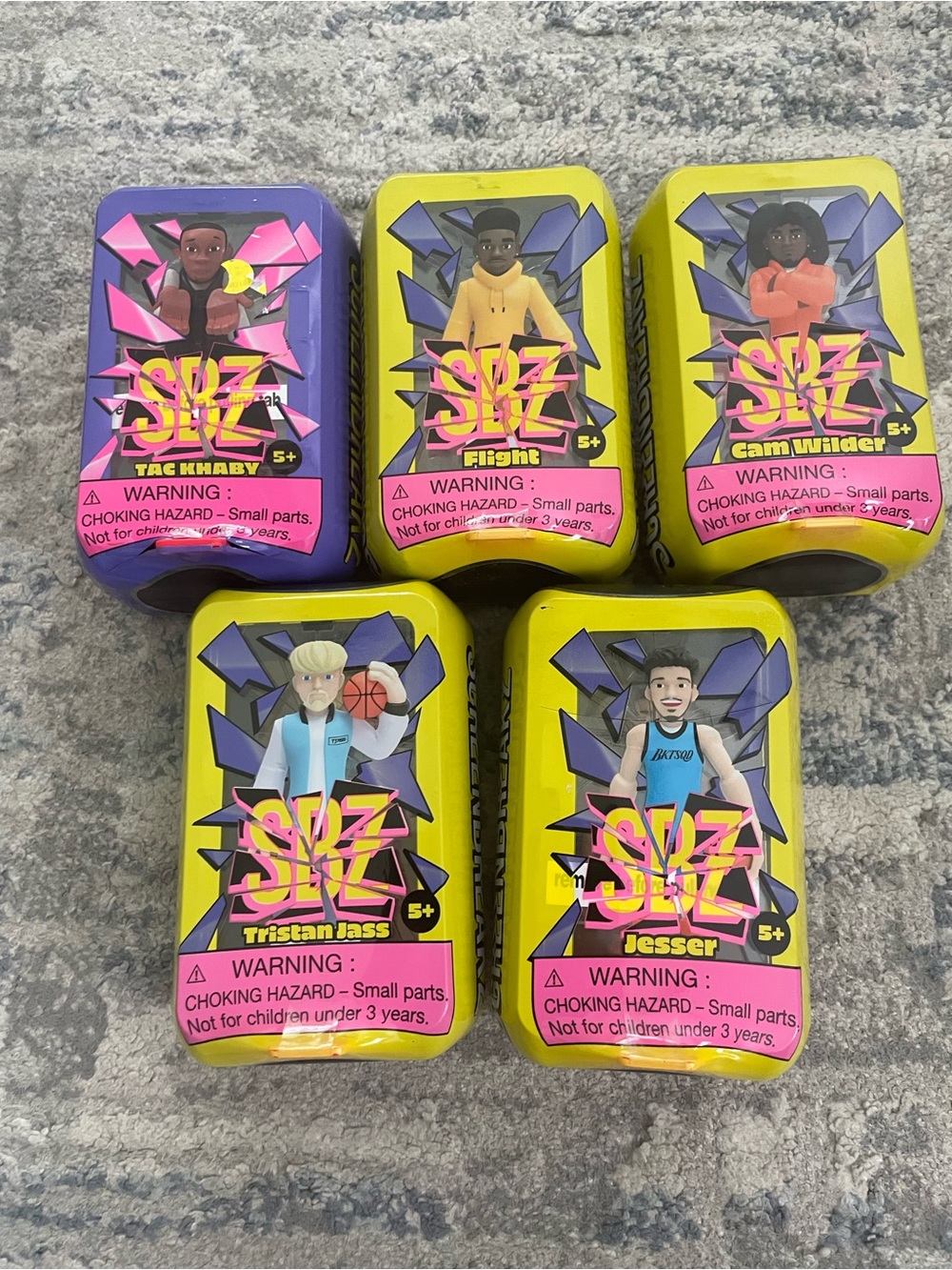 SRZ SIZZ Mini Figure Set of 5 Tac Khaby Flight Cam Wilder Tristan Jass Jesser 5+